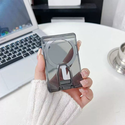 iPhone magsafe magnetic transparent stand card phone case