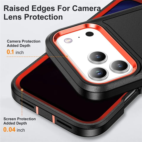 iPhone 17 Pro Max  EVA 3-in-1 Design PC Silicone Kickstand Phone Case