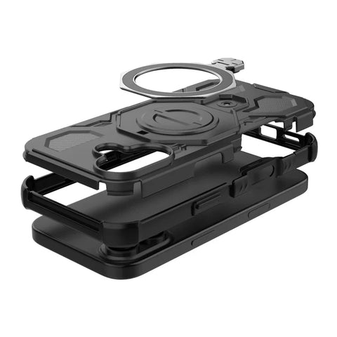 iPhone 17  PC TPU Magnetic Rotating Metal Kickstand Shockproof Phone Case