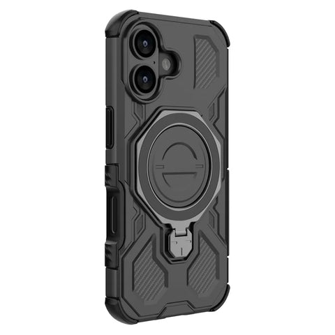 iPhone 17  PC TPU Magnetic Rotating Metal Kickstand Shockproof Phone Case