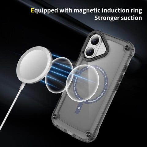 iPhone 17 Skin-feel TPU PC magnetic ring phone case
