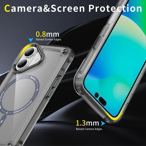iPhone 17 Skin-feel TPU PC magnetic ring phone case