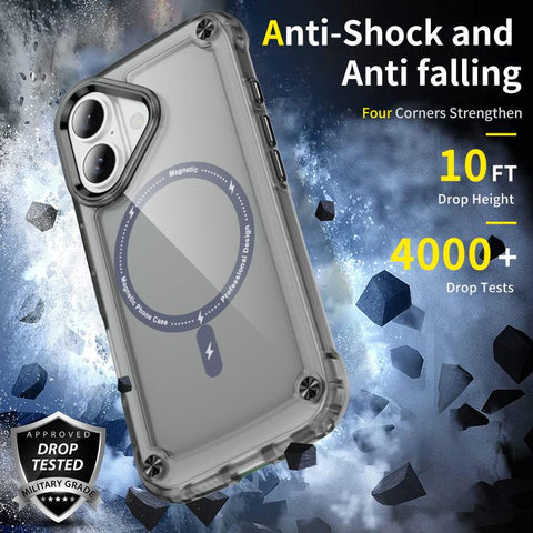 iPhone 17 Skin-feel TPU PC magnetic ring phone case