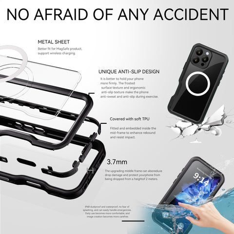 DUP IP68 Waterproof Case for iPhone 16 Pro Max