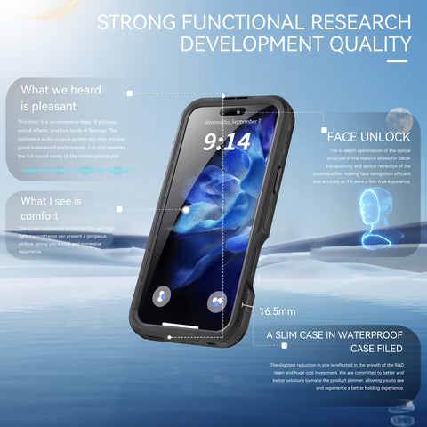 DUP IP68 Waterproof Case for iPhone 16 Pro Max