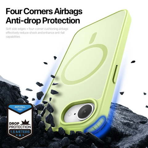 iPhone 16E MagSafe Matte Case PC TPU Phone Cover Case
