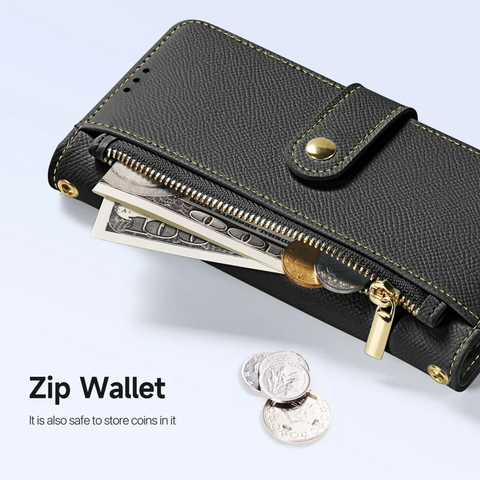 iPhone 16 Pro Max Magnetic Case Cowhide Leather Detachable Phone Cover