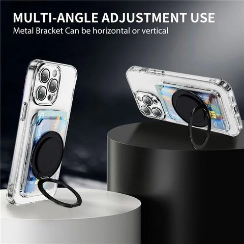Multi Angle Adjustable Clear Magnetic Phone Card Holder
