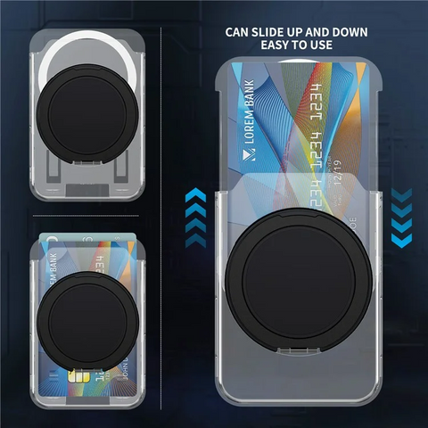 Multi Angle Adjustable Clear Magnetic Phone Card Holder