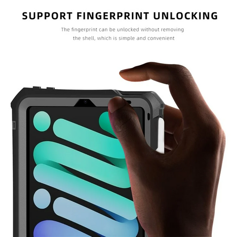 iPad mini (2024) / (2021) 2m Drop-Resistant IP68 Waterproof  Kickstand Case Protective Shell