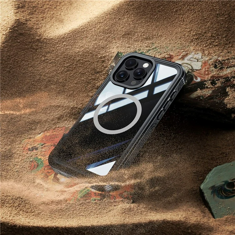 iPhone 16 Pro Max Magnetic PC TPU Shockproof Screen Film Phone Cover