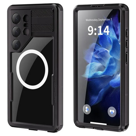 Samsung Galaxy S25 Ultra IP68 Waterproof Magnetic Clear Phone Case