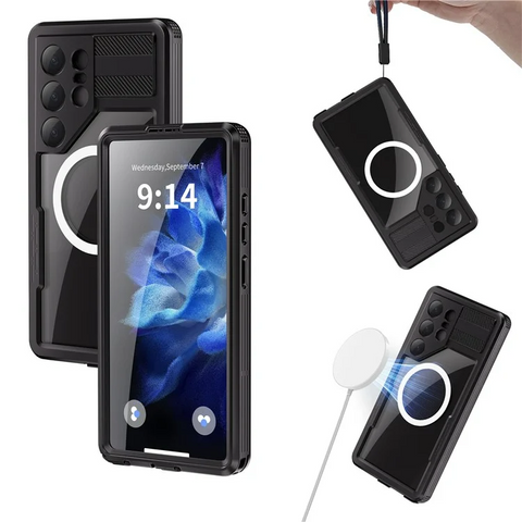 Samsung Galaxy S25 Ultra IP68 Waterproof Magnetic Clear Phone Case