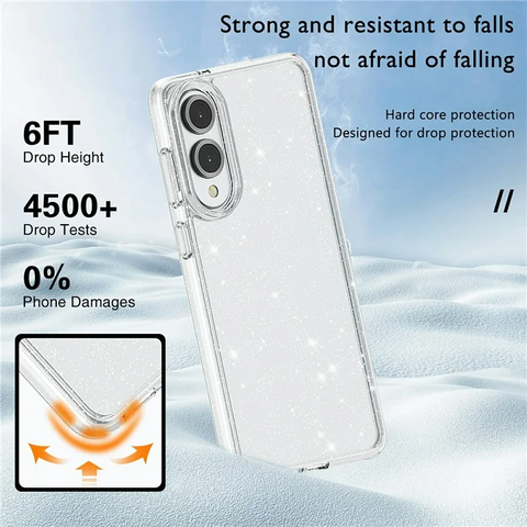 Samsung Galaxy S25 Ultra Case Anti-Scratch PC TPU Sparkly Glitter Phone Cover