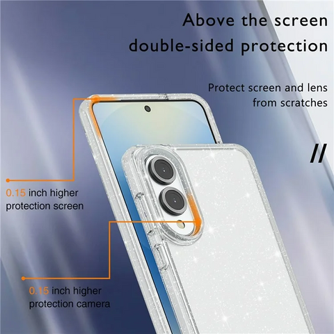 Samsung Galaxy S25 Ultra Case Anti-Scratch PC TPU Sparkly Glitter Phone Cover