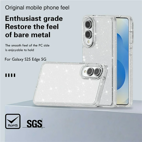 Samsung Galaxy S25 Ultra Case Anti-Scratch PC TPU Sparkly Glitter Phone Cover