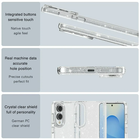 Samsung Galaxy S25 Ultra Case Anti-Scratch PC TPU Sparkly Glitter Phone Cover