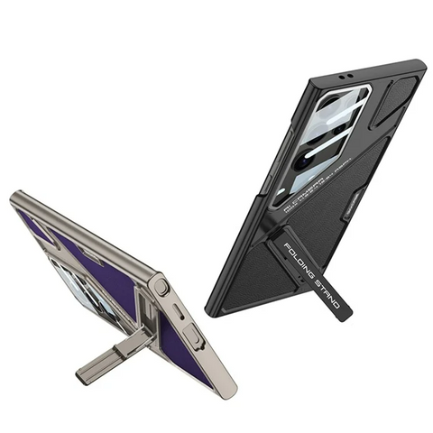 Samsung Galaxy S25 Ultra Kickstand Mecha Style Shockproof PC PU Phone Cover