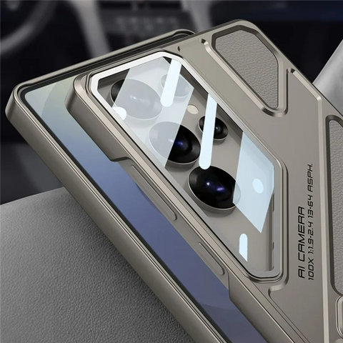 Samsung Galaxy S25 Ultra Kickstand Mecha Style Shockproof PC PU Phone Cover