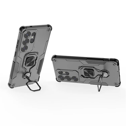 Samsung Galaxy S25 Ultra Case Rotatable Ring Kickstand PC TPU Shockproof Phone Cover