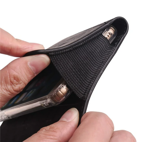 iPhone 16 Pro Max / Samsung Galaxy S25 Ultra Horizontal Elastic Phone Holster with Card Slot 6.7 - 6.9 inch Waist Bag phone case