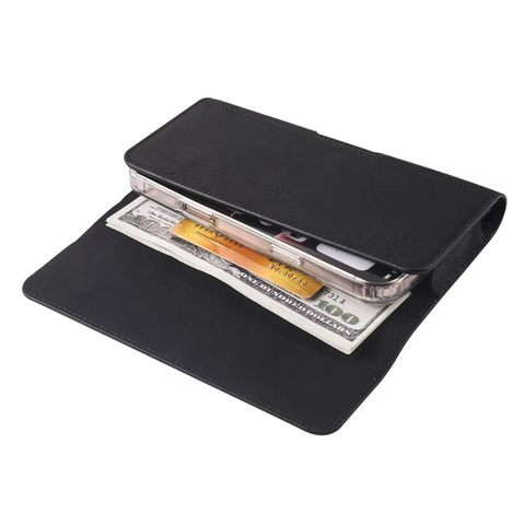 iPhone 16 Pro Max / Samsung Galaxy S25 Ultra Horizontal Elastic Phone Holster with Card Slot 6.7 - 6.9 inch Waist Bag phone case