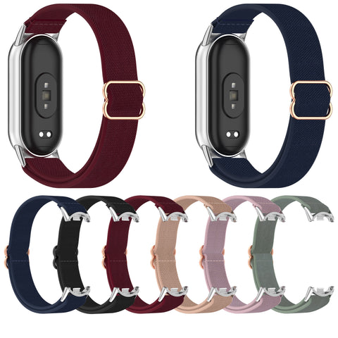 Nylon knit strap For Xiaomi band 9 8 NFC strap Elastic watch band For Xiaomi smart band 9 8 strap cover accessories