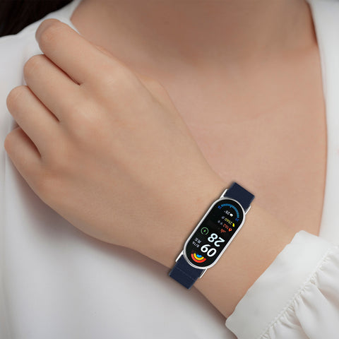 Nylon knit strap For Xiaomi band 9 8 NFC strap Elastic watch band For Xiaomi smart band 9 8 strap cover accessories