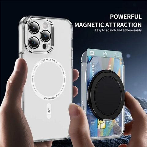 Multi Angle Adjustable Clear Magnetic Phone Card Holder