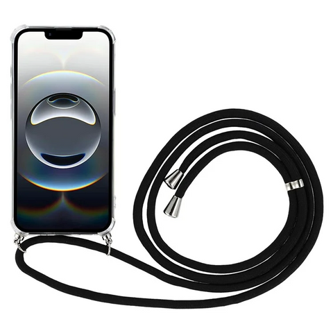iPhone 16 Pro Max Reinforced Corner TPU Clear Lanyard Phone Cover