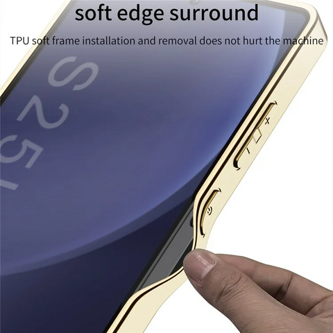 Samsung Galaxy S25 Ultra Electroplating PU Leather PC TPU Phone Cover