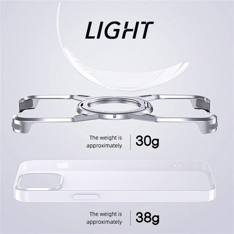 iPhone16 Pro Max/16 Pro/16 360° Rotating Ring Stand MagSafe Ultra-Thin Aluminum Alloy All-Round Protection Phone Case