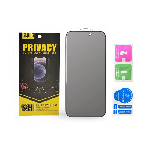 Privacy tempered glass screen