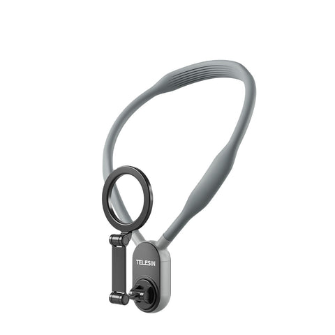 Silicone magnetic neck mobile phone stand