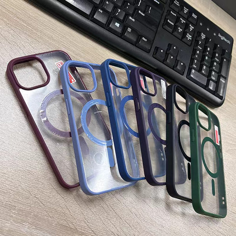 iPhone Flexible transparent shock-proof magnetic phone