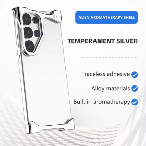 Samsung Galaxy S22 S23 S24 S25 Ultra Plus Irregular Metal Bumper Aluminum Cooling Shockproof Phone Case Cover