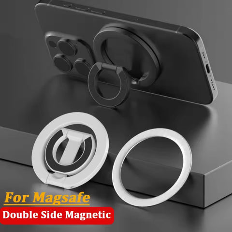 Double Sided Magnetic Phone Ring Holder Portable Folding Cellphones Stand Phone Case