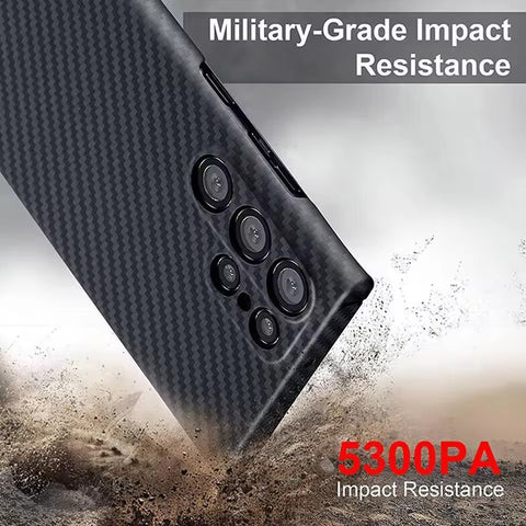 Samsung Galaxy S23 S24 Ultra Plus Aramid Fiber Ultra-Thin Kevlar Pure Carbon Fiber Shockproof Phone Case