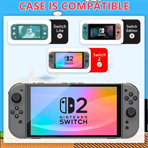 Nintendo Switch 2 2025 EVA Hard Slim Travel Storage Protective Carrying Shell Waterproof Accessories Bag