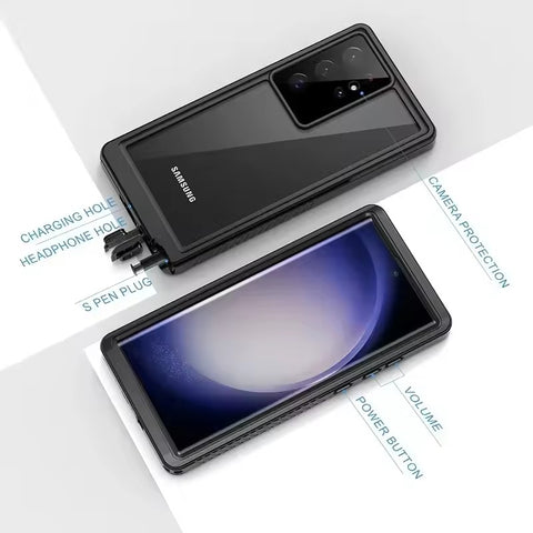 Samsung S25Edge S25 S24 Ultra S23 Plus S21 S20 FE Anti-scratch Swim Dustproof IP68 Waterproof Phone Case Diving