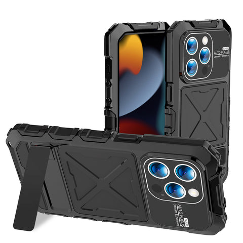 Bracket Metal Shockproof Phone Case for iPhone Samsung