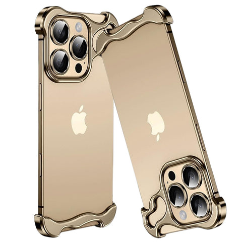 iPhone 16 Pro Max/16 Pro/16 Plus/16 Camera Lens Protector Slim Thin Naked Borderless Special-Shaped Aluminum Metal Corner Pad Anti-Fall Phone Case