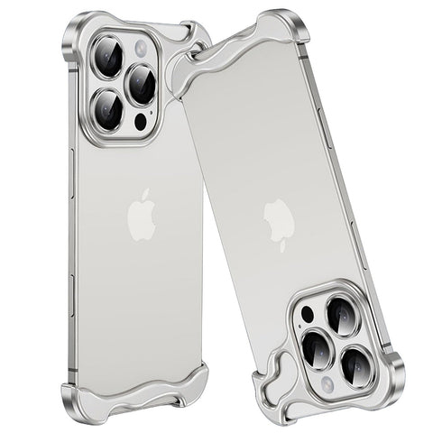 iPhone 16 Pro Max/16 Pro/16 Plus/16 Camera Lens Protector Slim Thin Naked Borderless Special-Shaped Aluminum Metal Corner Pad Anti-Fall Phone Case