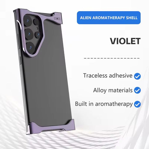 Samsung Galaxy S22 S23 S24 S25 Ultra Plus Irregular Metal Bumper Aluminum Cooling Shockproof Phone Case Cover