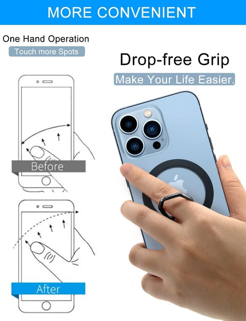 Magnetic Phone Finger Holder Grip Phone Holder Grip Ring Stand