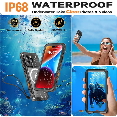 iPhone 16 pro max 360° full-body protective metal MagSafe drop proof waterproof case
