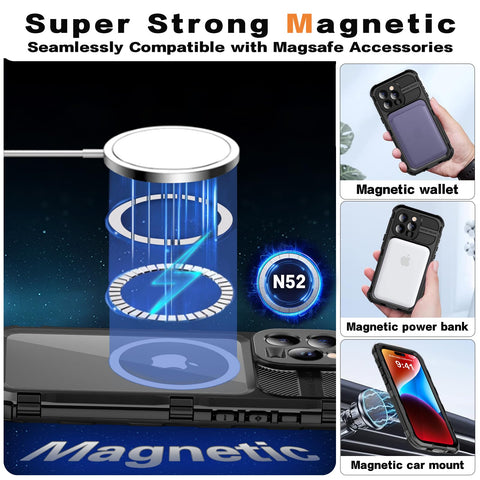 iPhone 16 pro max 360° full-body protective metal MagSafe drop proof waterproof case