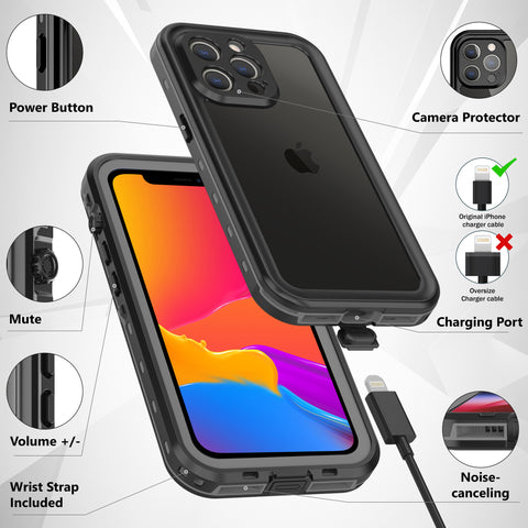 ip68 waterproof phone case for iphone 13 14 15 16 pro max